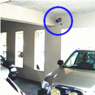 駐車場への防犯カメラの設置例1